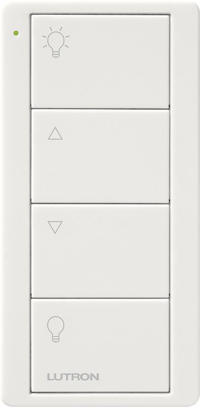 Lutron PJ2-4B-GWH-L01 4-Button Zone Control, Pico Smart Remote, with Light Icons, White