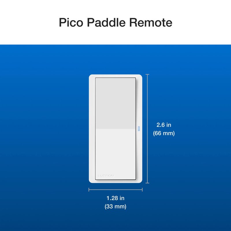 Thumbnail 3 for Lutron PJ2-P2B-GLA Pico Paddle Remote, Wireless On / Off Control For Lutron Smart Dimmers And Switches, Light Almond