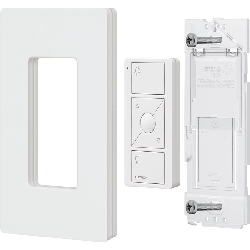 Lutron PJ2-WALL-WH-L01 Pico Original Smart Remote Wall Mount Kit For Caseta Smart Dimmer Switch 3-Way, PJ2-WALL-L01, White