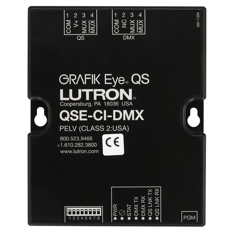 Lutron QSE-CI-DMX QS DMX Control Interface, 24VDC, 60mA