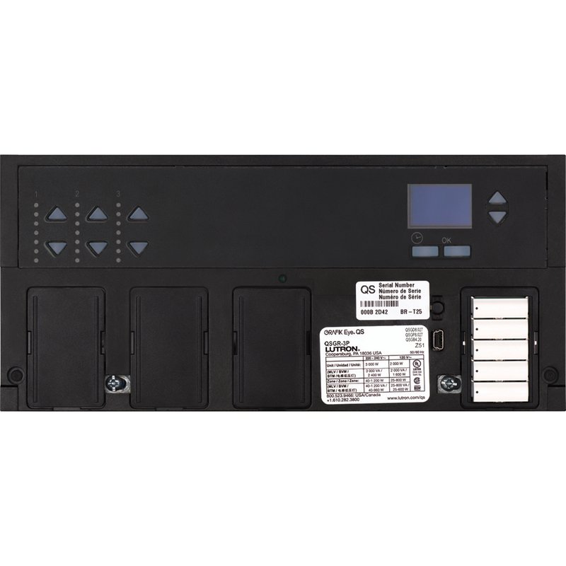 Lutron QSGR-3P Grafik Eye QS Main Unit, 3-Zone (Non-RF), No Faceplate, 120-127V or 220-240V