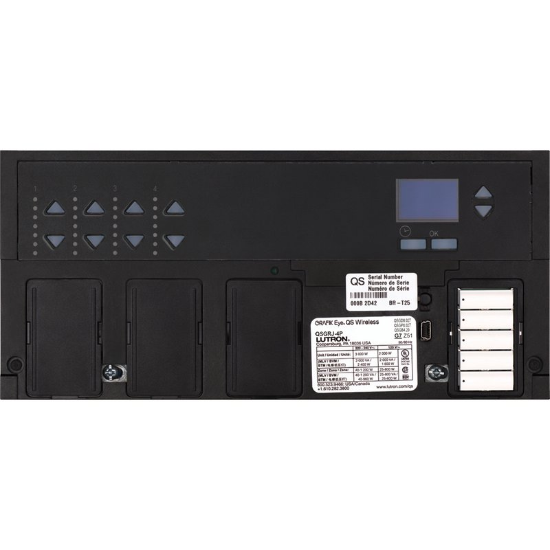 Lutron QSGRJ-4P Grafik Eye QS Wireless Main Unit, 4-Zone, No Faceplates, 120-127V or 200-240V