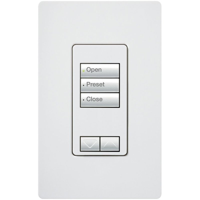 Lutron RRD-W3BRL-LA seeTouch Wall Keypad, Works with RA3 Systems, 3 Button (Grouped) with 1 Raise / Lower, Neutral Required, 120V, Light Almond