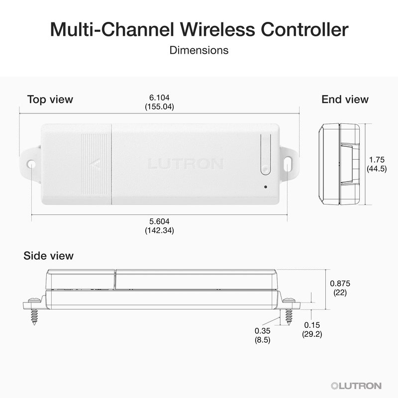 Thumbnail 2 for Lutron RRL-MWCL-WH Multi-Channel Wireless Controller for Lumaris RGB + Tunable White Tape Light, Clear Connect Type X, Power Sold Separately