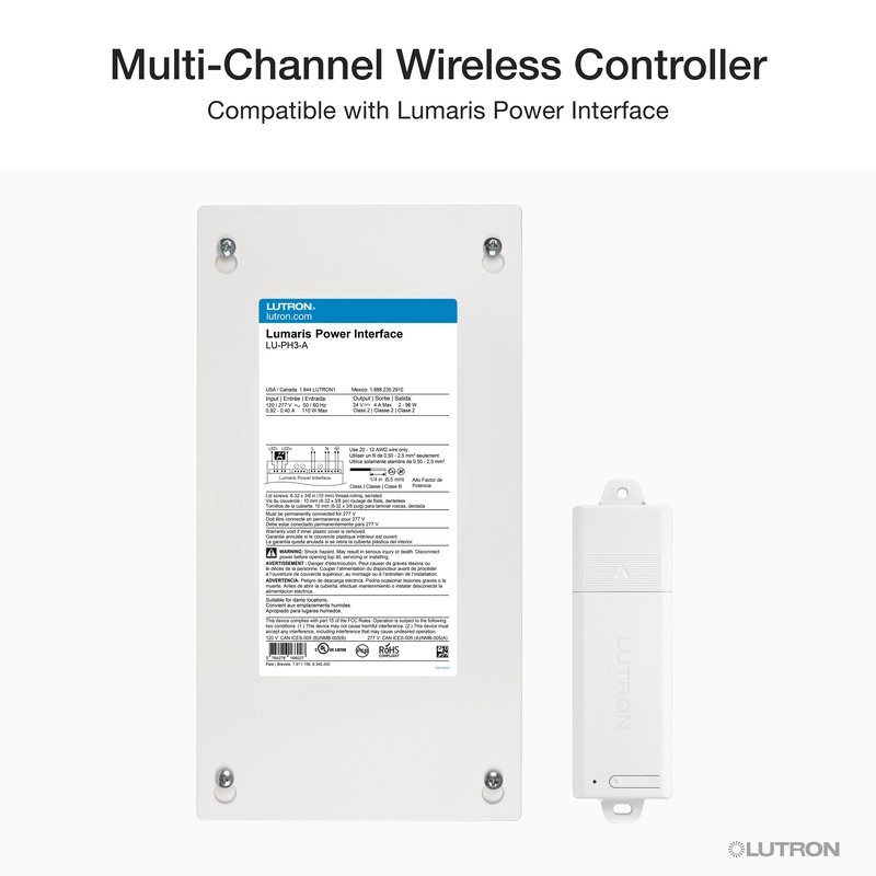 Thumbnail 4 for Lutron RRL-MWCL-WH Multi-Channel Wireless Controller for Lumaris RGB + Tunable White Tape Light, Clear Connect Type X, Power Sold Separately