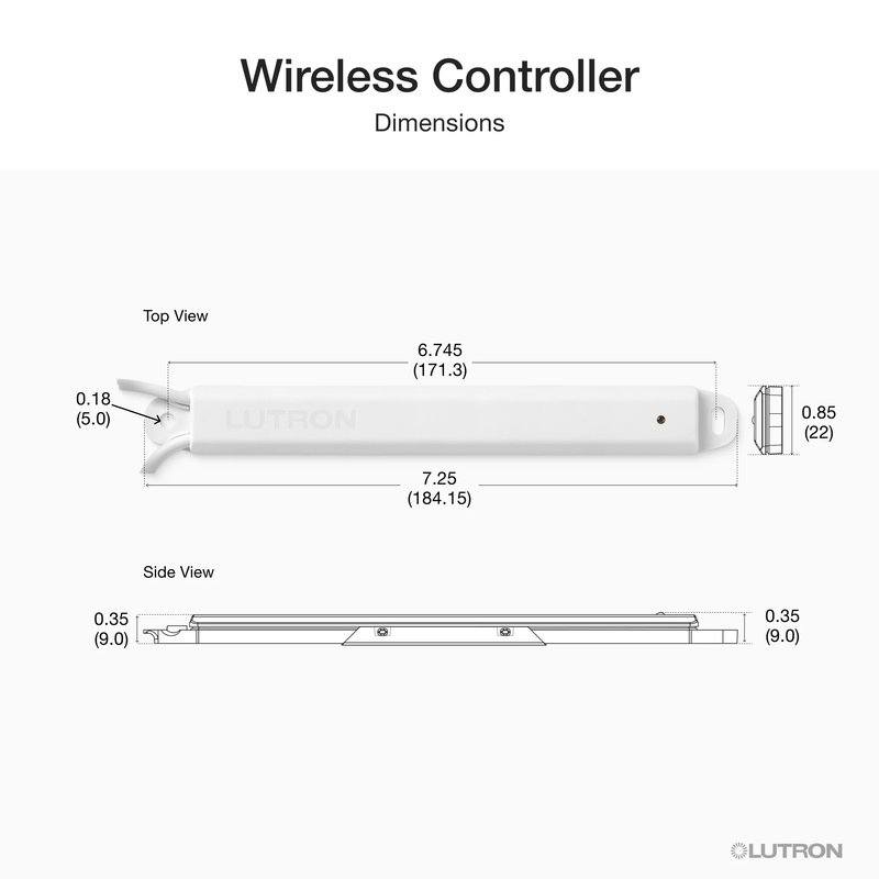 Thumbnail 2 for Lutron RRL-TWCL-WH Wireless Controller for Lumaris Tunable White Tape Light, Wireless Clear Connect Type X, Power Supply Sold Separately