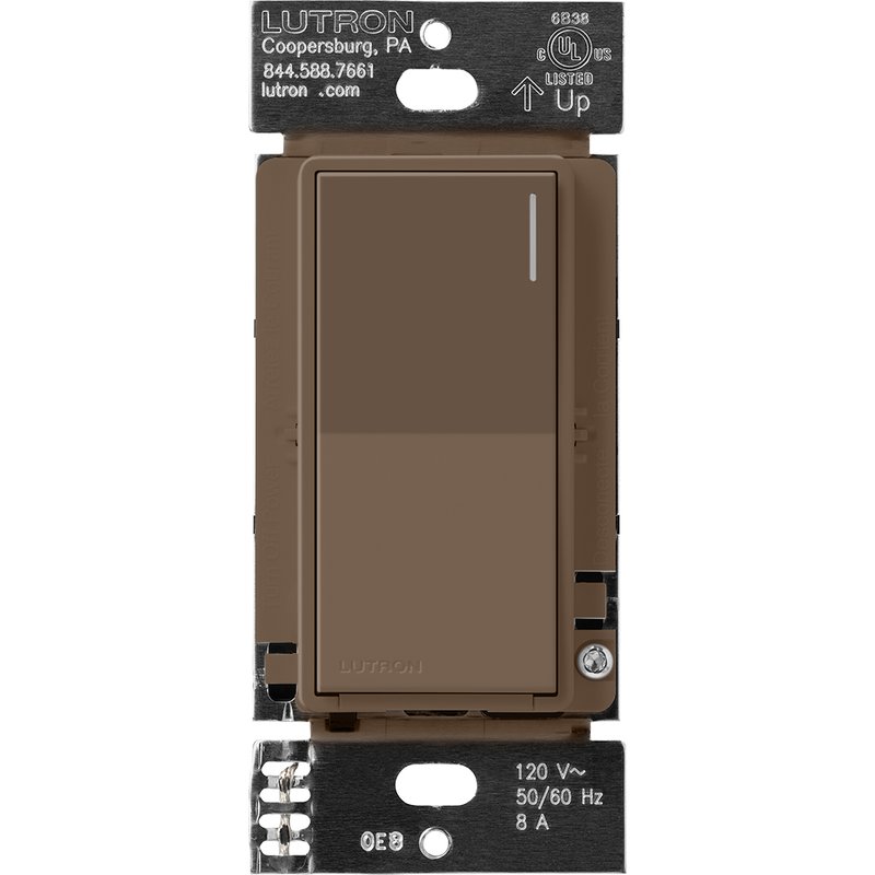 Lutron RRST-8ANS-EP Sunnata RF Neutral Switch for RA3 Systems, 8A, Single Pole / Multi-Location, Neutral Required, 120V, Espresso