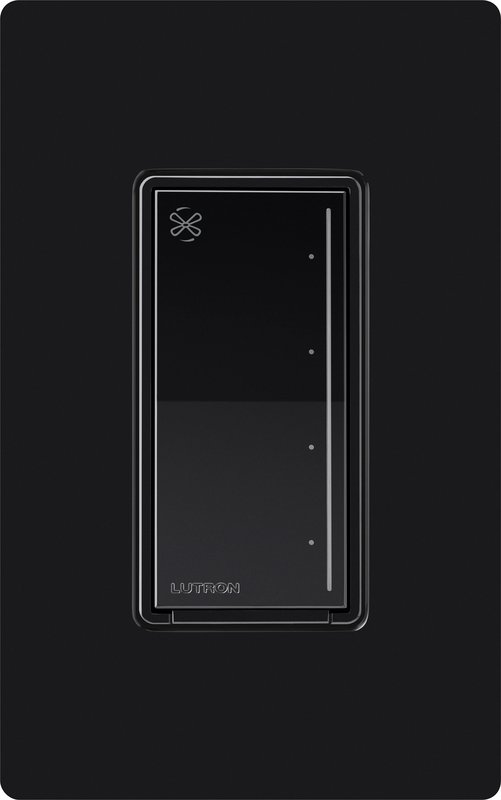 Thumbnail 2 for Lutron RRST-ANF-BL RadioRA 3 Sunnata Touch Fan Control, 4-Speed, 1.5A Paddle Fan, AC Motor, Single Pole, Neutral Required, 120V, Black