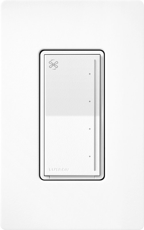 Thumbnail 2 for Lutron RRST-ANF-BW RadioRA 3 Sunnata Touch Fan Control, 4-Speed, 1.5A Paddle Fan, AC Motor, Single Pole, Neutral Required, 120V, Brilliant White