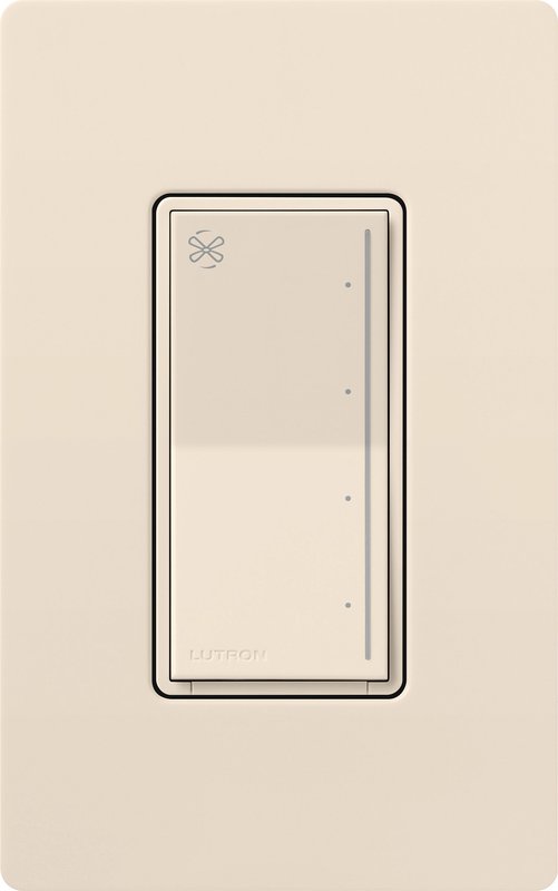 Thumbnail 2 for Lutron RRST-ANF-LA RadioRA 3 Sunnata Touch Fan Control, 4-Speed, 1.5A Paddle Fan, AC Motor, Single Pole, Neutral Required, 120V, Light Almond