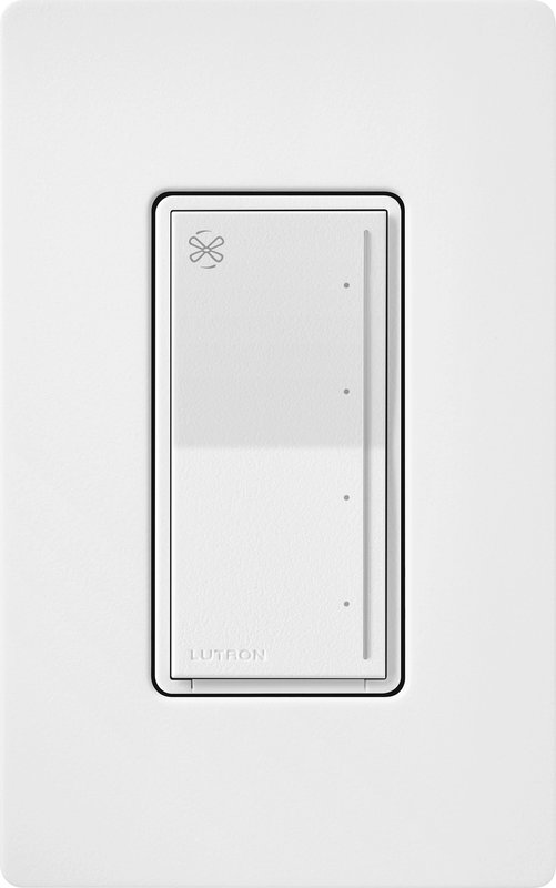 Thumbnail 2 for Lutron RRST-ANF-SW RadioRA 3 Sunnata Touch Fan Control, 4-Speed, 1.5A Paddle Fan, AC Motor, Single Pole, Neutral Required, 120V, Snow White