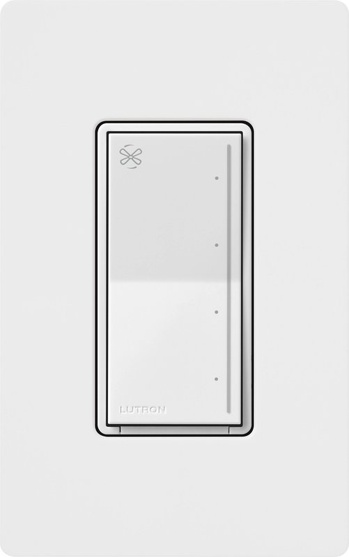 Thumbnail 2 for Lutron RRST-ANF-WH RadioRA 3 Sunnata Touch Fan Control, 4-Speed, 1.5A Paddle Fan, AC Motor, Single Pole, Neutral Required, 120V, White
