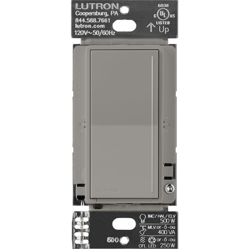 Lutron RRST-PRO-N-CS Sunnata RF PRO LED+ Touch Dimmer for RA3 Systems, Phase Selectable, LED /  ELV /  MLV, Neutral Required, 120V, Cobblestone