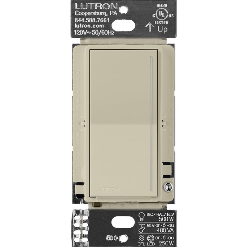 Lutron RRST-RD-CY Sunnata RF Companion Touch Dimmer for RA3 Systems, Multi-Location Remote Dimmer, Not for Stand-Alone Use, 120V, Clay