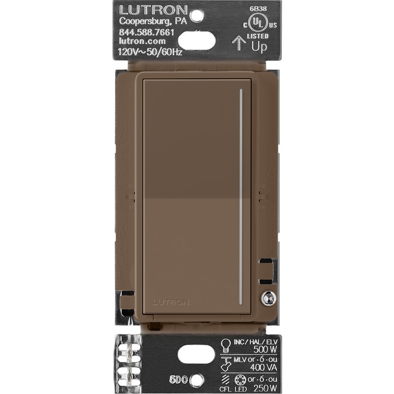 Lutron RRST-RD-EP Sunnata RF Companion Touch Dimmer for RA3 Systems, Multi-Location Remote Dimmer, Not for Stand-Alone Use, 120V, Espresso