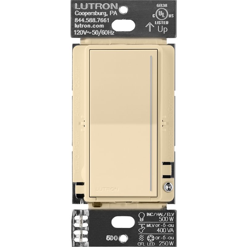 Lutron RRST-RD-IV Sunnata RF Companion Touch Dimmer for RA3 Systems, Multi-Location Remote Dimmer, Not for Stand-Alone Use, 120V, Ivory