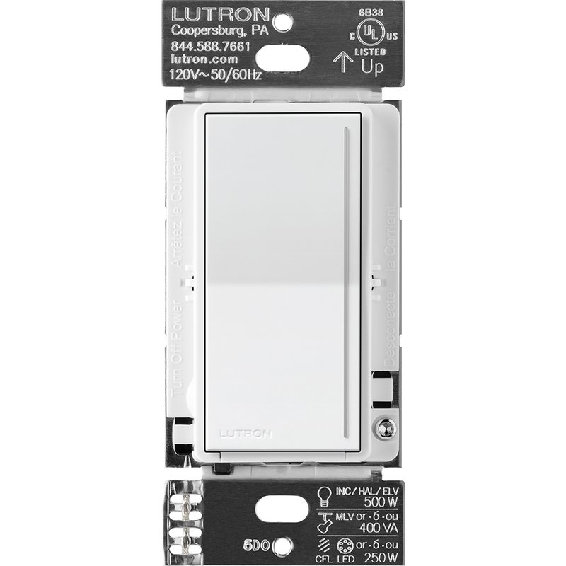 Lutron RRST-RD-WH Sunnata RF Companion Touch Dimmer for RA3 Systems, Multi-Location Remote Dimmer, Not for Stand-Alone Use, 120V, White