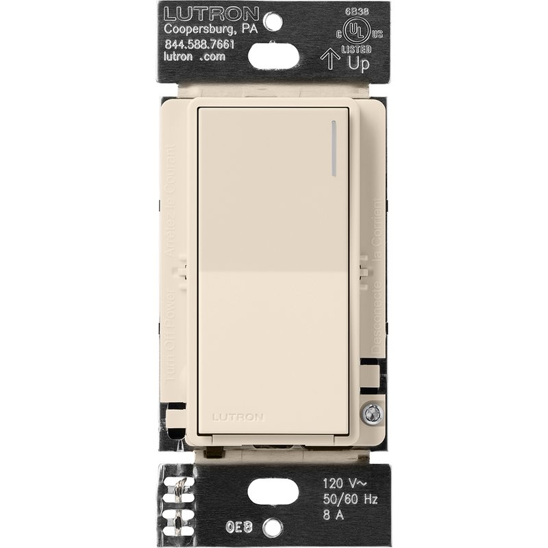 Lutron RRST-RS-LA Sunnata RF Companion Switch for RA3 Systems, Multi-Location Remote Switch, Not for Stand-Alone Use, 120V, Light Almond