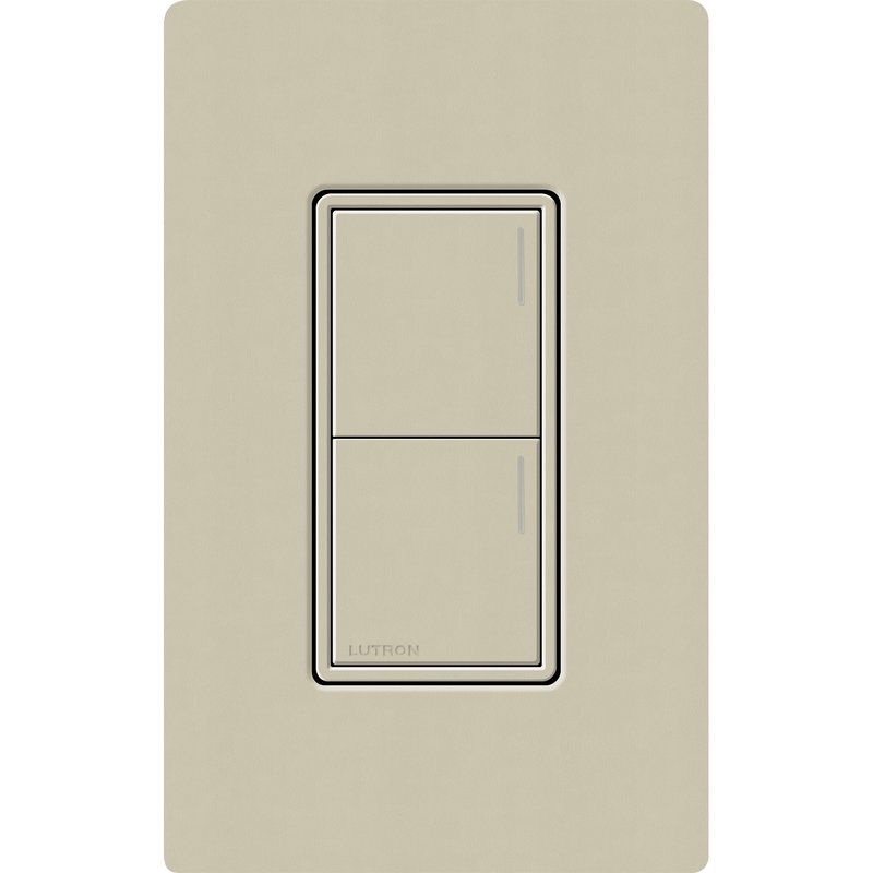Lutron RRST-W2B-CY Sunnata RF 2-Button Wall Keypad for RA3 Systems, Neutral Required, 120-277V, Clay