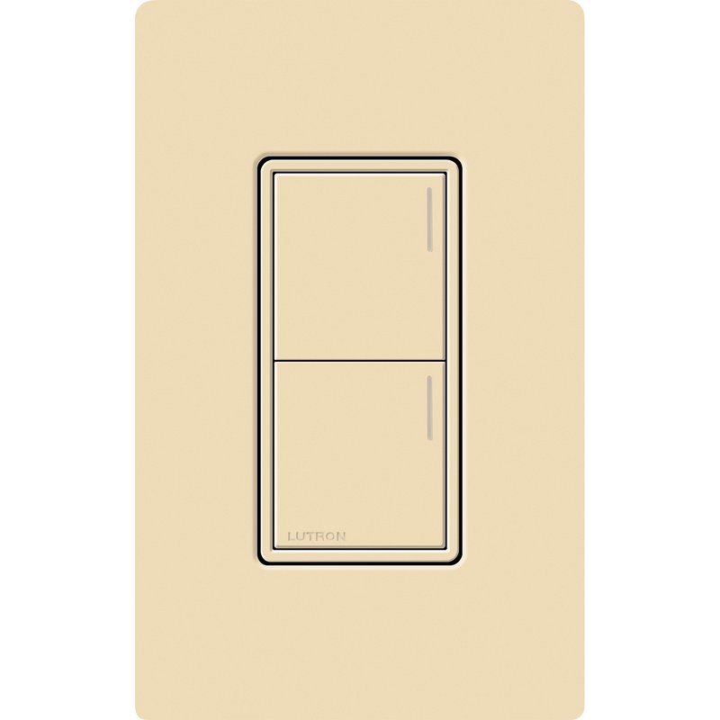 Lutron RRST-W2B-IV Sunnata RF 2-Button Wall Keypad for RA3 Systems, Neutral Required, 120-277V, Ivory