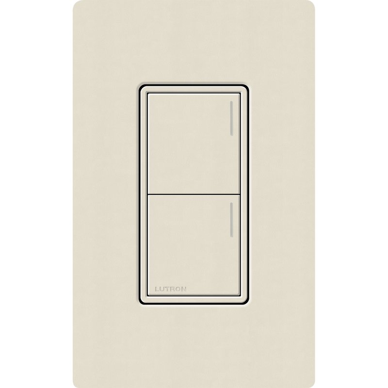 Lutron RRST-W2B-PM Sunnata RF 2-Button Wall Keypad for RA3 Systems, Neutral Required, 120-277V, Pumice