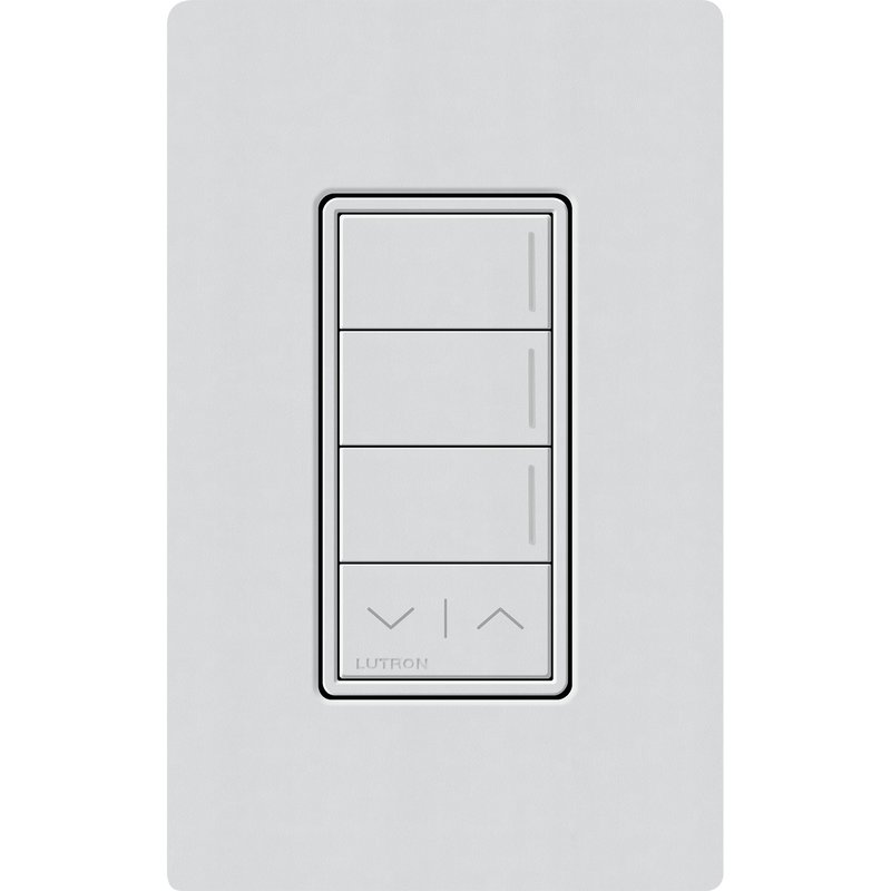 Lutron RRST-W3RL-MI Sunnata RF 3-Button Raise / Lower Wall Keypad for RA3 Systems, Neutral Required, 120-277V, Mist
