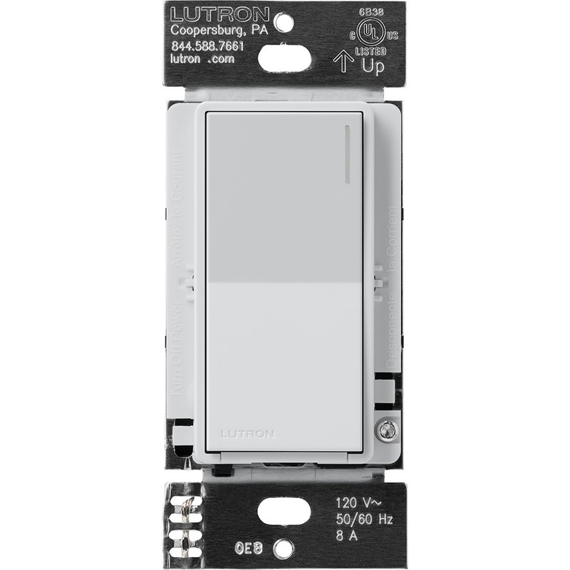 Lutron RRST-8ANS-MI Sunnata RF Neutral Switch for RA3 Systems, 8A, Single Pole / Multi-Location, Neutral Required, 120V, Mist