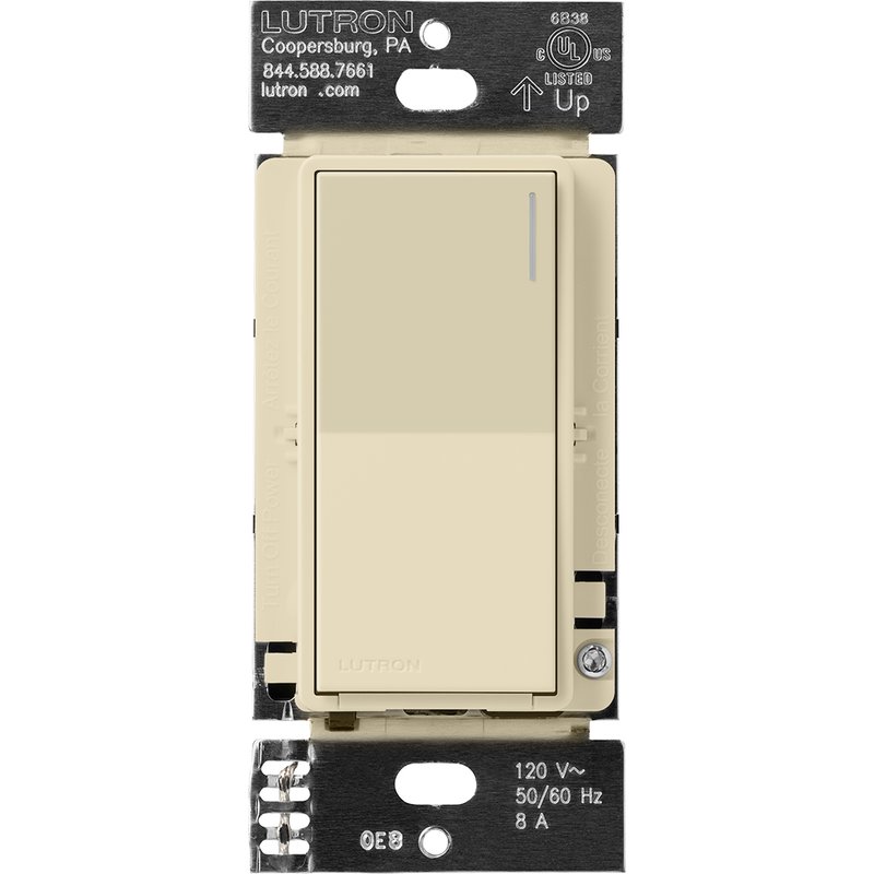 Lutron RRST-8ANS-SD Sunnata RF Neutral Switch for RA3 Systems, 8A, Single Pole / Multi-Location, Neutral Required, 120V, Sand