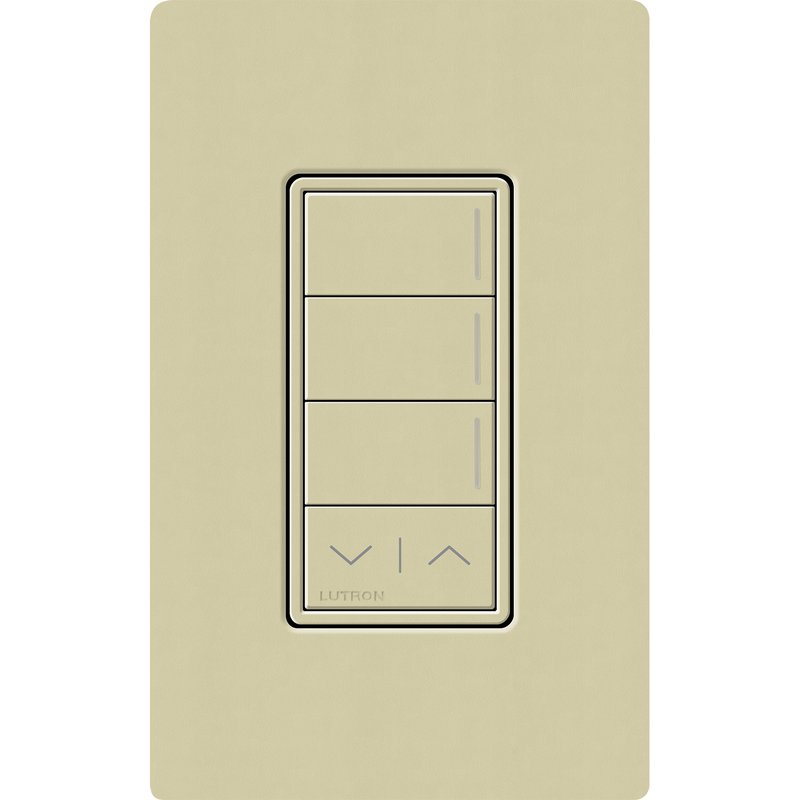 Lutron RRST-W3RL-SA Sunnata RF 3-Button Raise / Lower Wall Keypad for RA3 Systems, Neutral Required, 120-277V, Sage