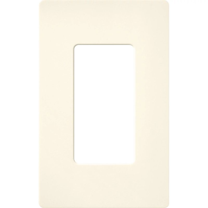 Lutron SC-1-BI Claro 1 Gang Wall Plate for Decorator-Style Dimmers, Switches, and Outlets, Satin Finish, Biscuit