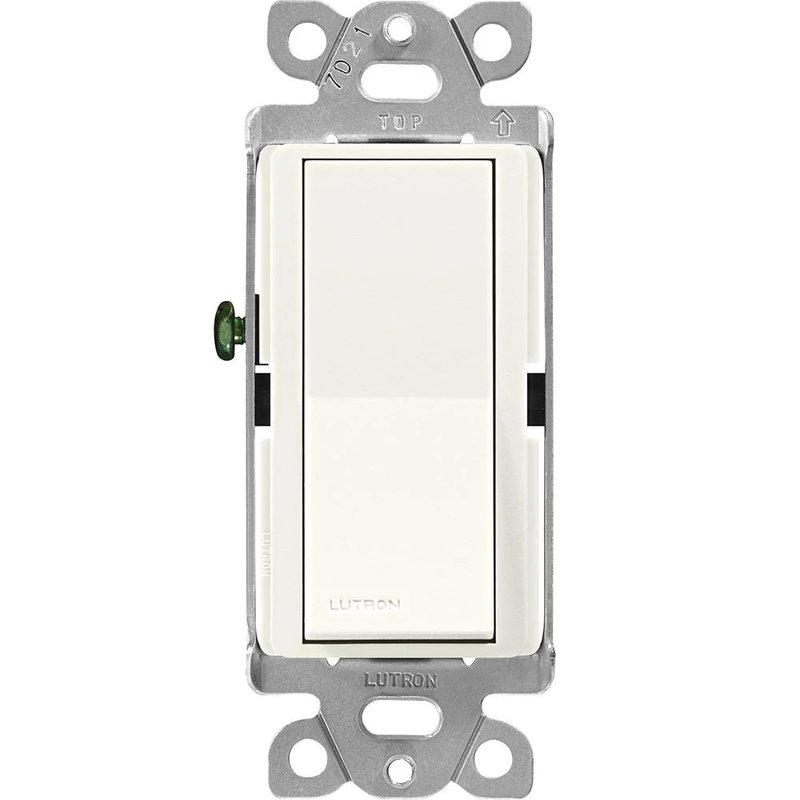 Lutron SC-1PS-BI Claro Single Pole, On / Off Rocker Switch, 15A, Satin Finish, Biscuit