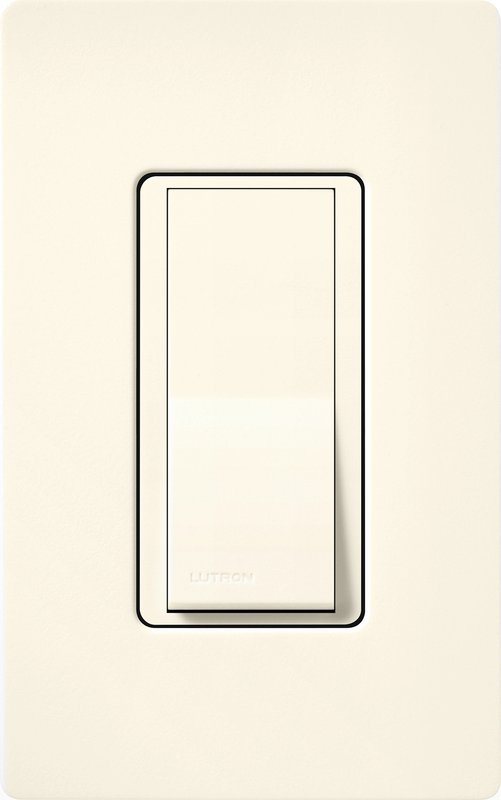 Thumbnail 2 for Lutron SC-1PS-BI Claro Single Pole, On / Off Rocker Switch, 15A, Satin Finish, Biscuit