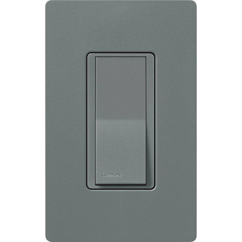 Thumbnail 2 for Lutron SC-1PS-SL Claro Single Pole, On / Off Rocker Switch, 15A, Satin Finish, Slate