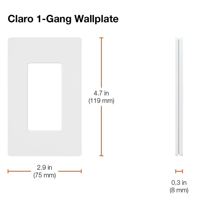 Thumbnail 2 for Lutron SC-1-SA Claro 1 Gang Wall Plate for Decorator-Style Dimmers, Switches, and Outlets, Satin Finish, Sage