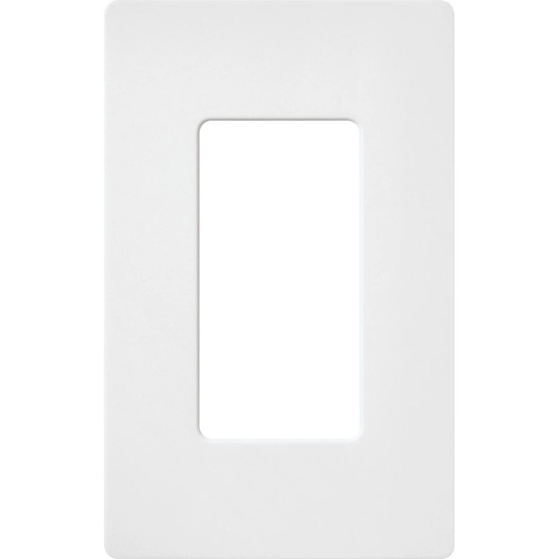 Lutron SC-1-SW Claro 1 Gang Wall Plate for Decorator-Style Dimmers, Switches, and Outlets, Satin Finish, Snow White