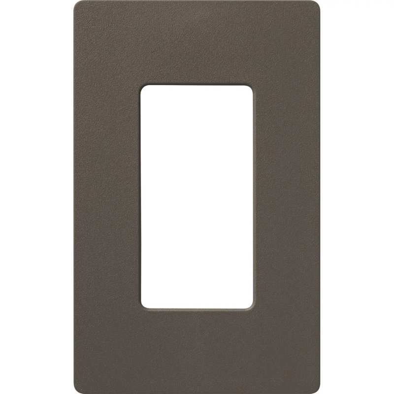 Lutron SC-1-TF Claro 1 Gang Wall Plate for Decorator-Style Dimmers, Switches, and Outlets, Satin Finish, Truffle