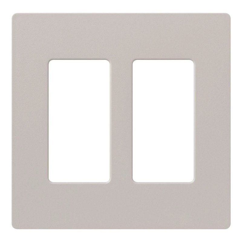 Lutron SC-2-TP Claro 2 Gang Wall Plate for Decorator-Style Dimmers, Switches, and Outlets, Satin Finish, Taupe