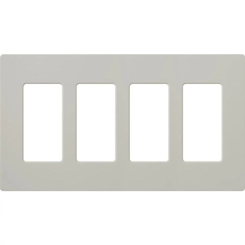 Lutron SC-4-MI Claro 4 Gang Wall Plate for Decorator-Style Dimmers, Switches, and Outlets, Satin Finish, Mist