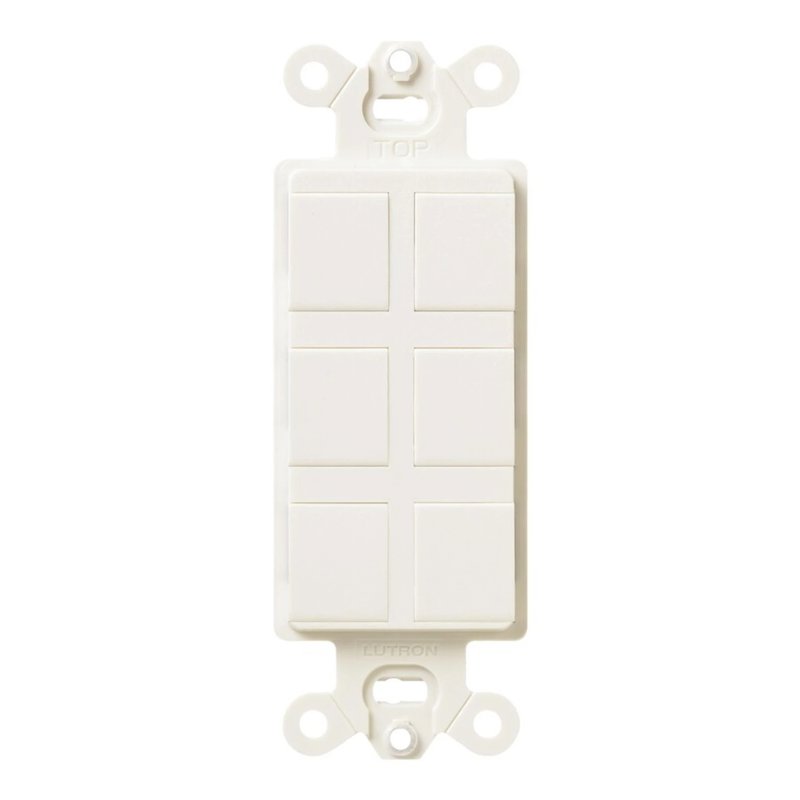 Lutron SC-6PF-BI Claro 6-Port Frame, Field Customizable, Fits Decorator-Style Wall Plates, Biscuit