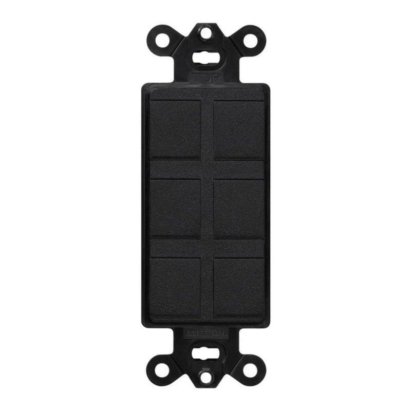 Lutron SC-6PF-MN Claro 6-Port Frame, Field Customizable, Fits Decorator-Style Wall Plates, Midnight