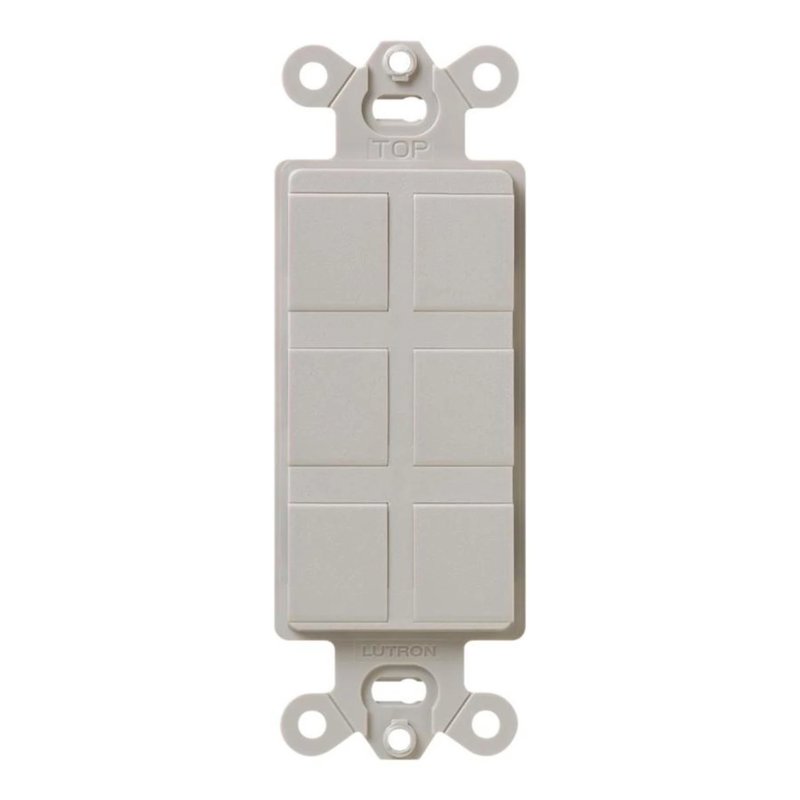 Lutron SC-6PF-TP Claro 6-Port Frame, Field Customizable, Fits Decorator-Style Wall Plates, Taupe
