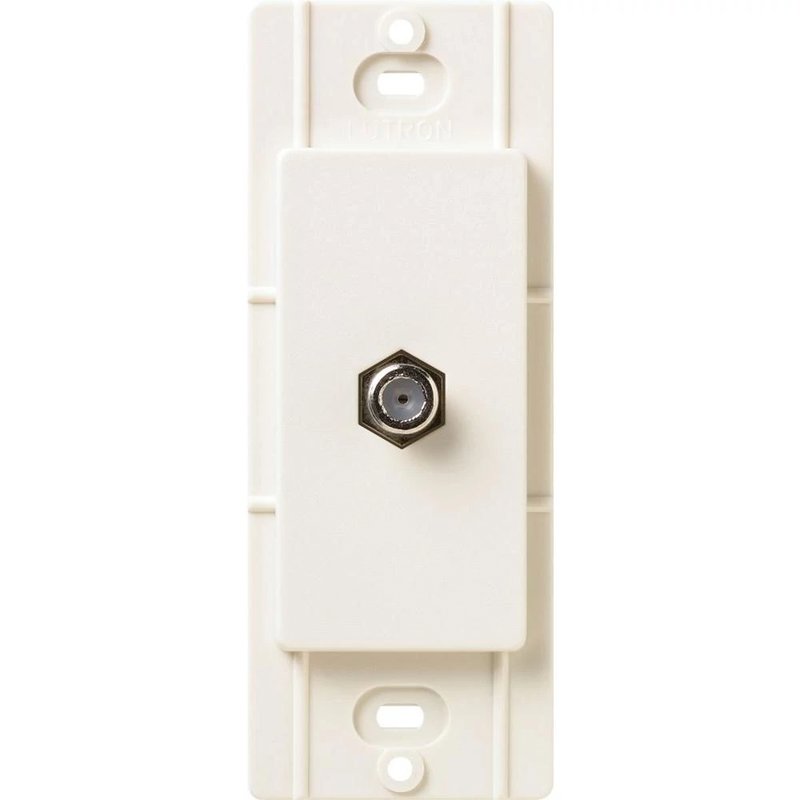 Lutron SC-CJ-BI Claro Coaxial Cable Jack, Fits Decorator-Style Wall Plates, Biscuit