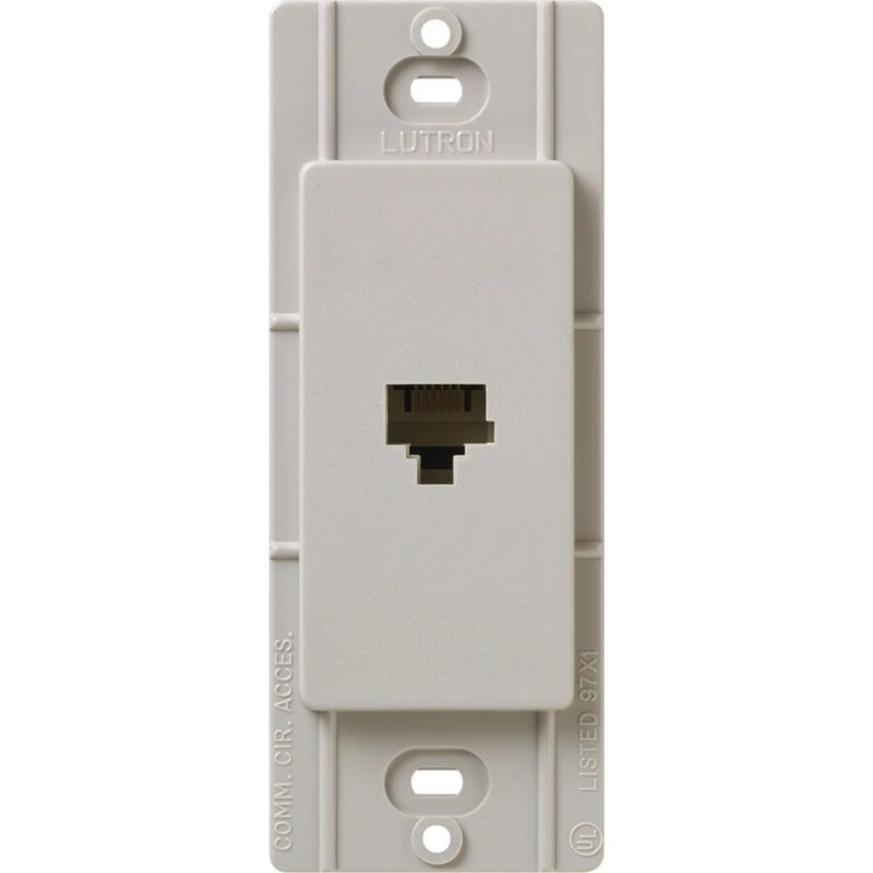 Lutron SC-PJ-TP Claro Telephone Jack, Fits Decorator-Style Wall Plates, Taupe