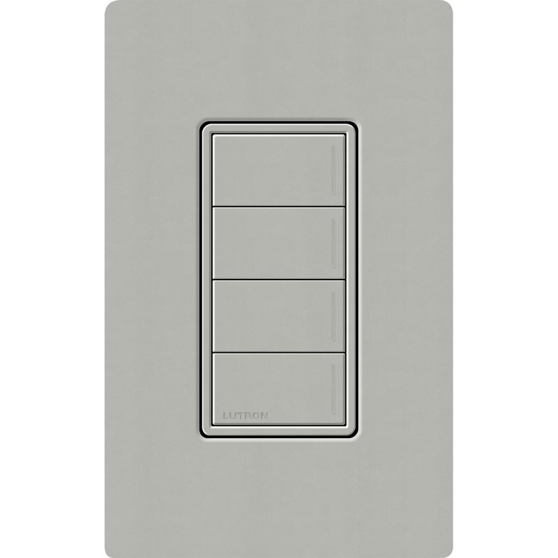 Lutron RRST-W4B-PB Sunnata RF 4-Button Wall Keypad for RA3 Systems, Neutral Required, 120-277V, Pebble
