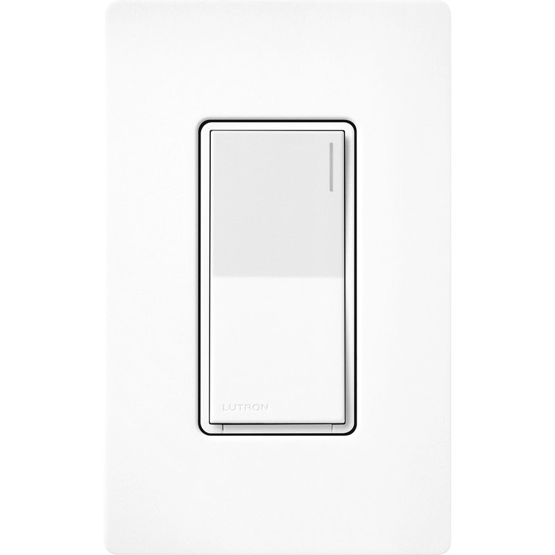 Thumbnail 3 for Lutron ST-6ANS-BW Sunnata On / Off Switch, 6A Lighting or 3A 1 / 10HP Motor, Single Pole / Multi-Location, Brilliant White