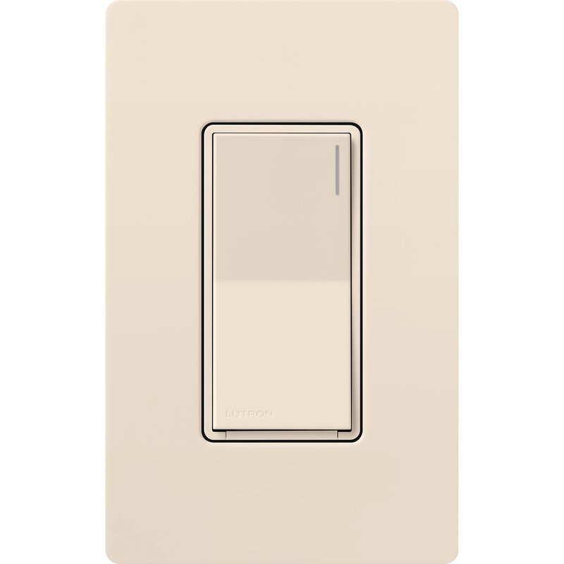 Thumbnail 3 for Lutron ST-6ANS-LA Sunnata On / Off Switch, 6A Lighting or 3A 1 / 10HP Motor, Single Pole / Multi-Location, Light Almond