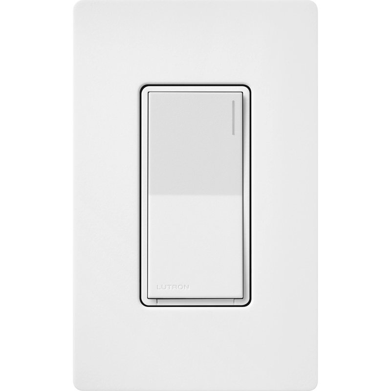 Thumbnail 3 for Lutron ST-6ANS-SW Sunnata On / Off Switch, 6A Lighting or 3A 1 / 10HP Motor, Single Pole / Multi-Location, Snow White