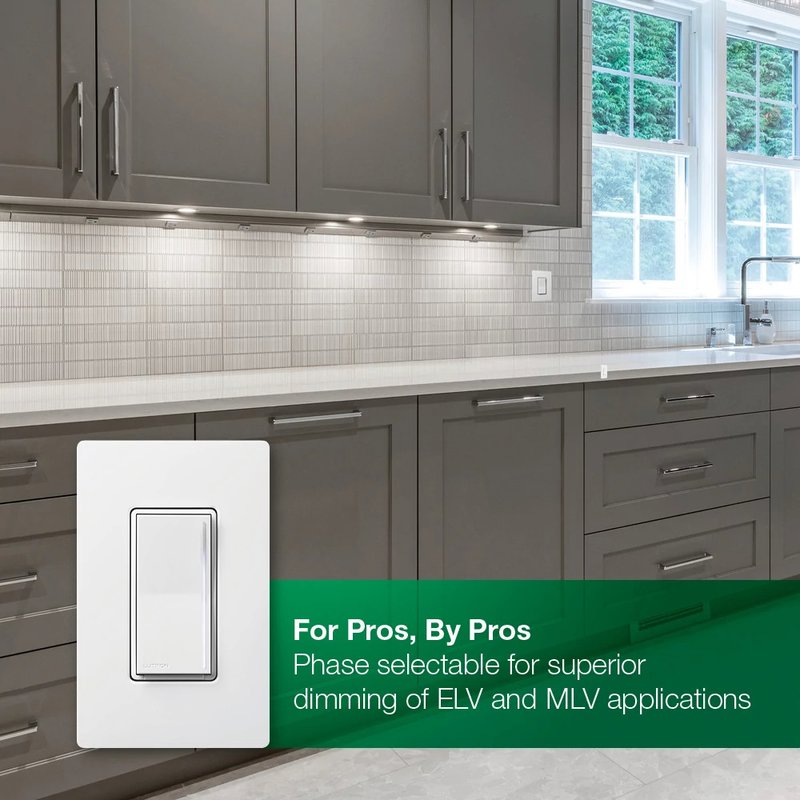 Thumbnail 4 for Lutron ST-RD-CS Sunnata Companion Dimmer Switch, Multi-Location Dimming for Sunnata PRO LED+ Touch Dimmer (ST-PRO-N), Cobblestone