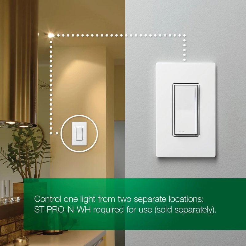 Thumbnail 5 for Lutron ST-RD-TP Sunnata Companion Dimmer Switch, Multi-Location Dimming for Sunnata PRO LED+ Touch Dimmer (ST-PRO-N), Taupe