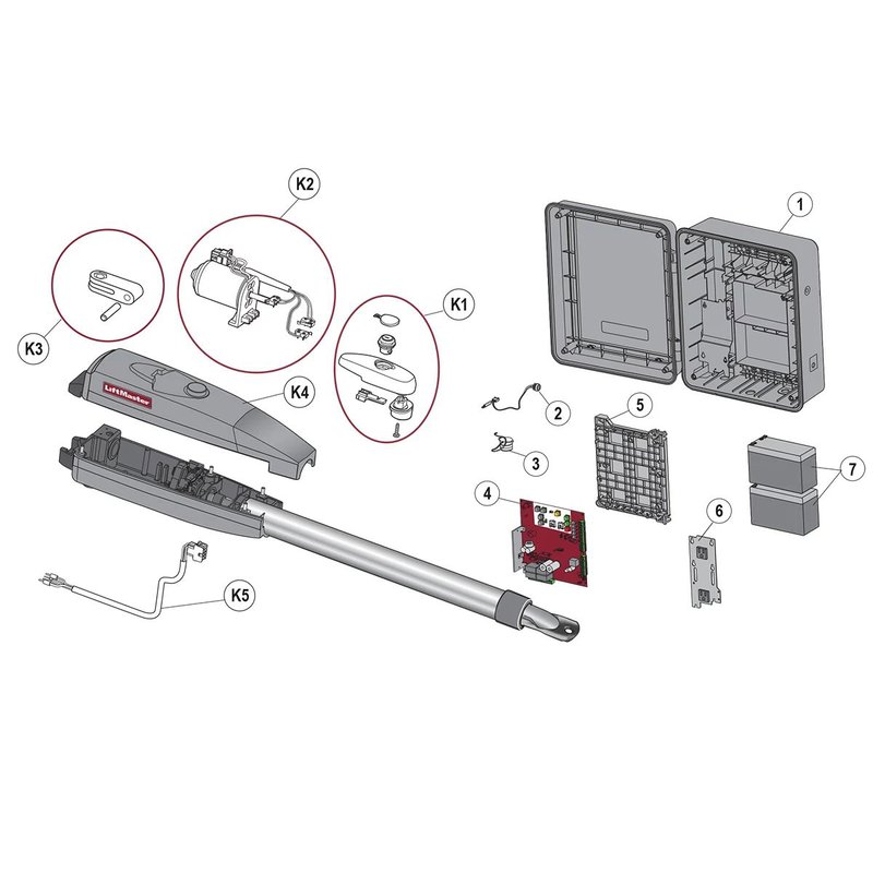 Thumbnail 2 for LiftMaster LA400PKGULMC Single Arm Swing Gate Opener Package